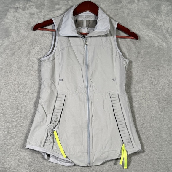 Lululemon The Best Vest Womens 4 Sleeveless Full Zip Reflective Pockets Athletic - Picture 1 of 13